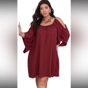 Cold shoulder occasion dress